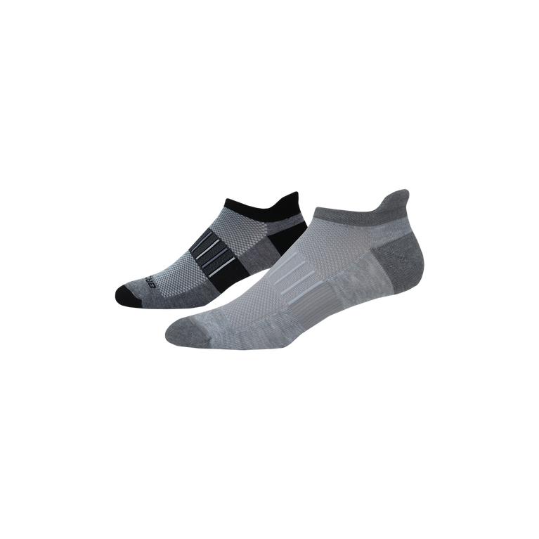 Brooks GHOST MIDWEIGHT 2-PACK Running Socks Mens Outlet - Oxford/Asphalt & Asphalt/Black (HAP741265)
